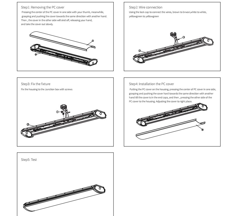 Easy Installtion Led shop light retrofit