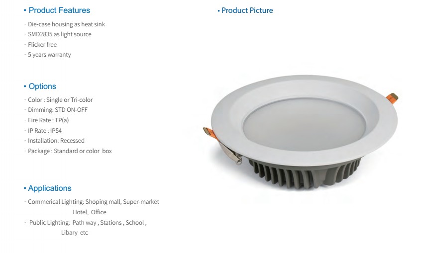 20cm led downlights